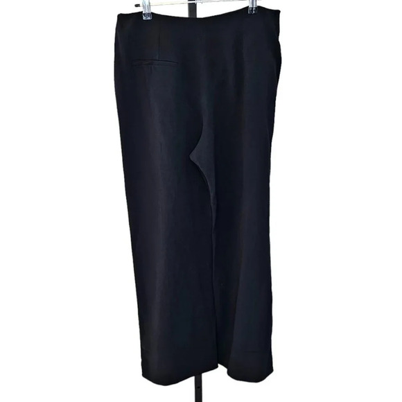 Roland Mouret Womens Wide Leg Twist Front Layered Pants Size 10 Black - Picture 3 of 13